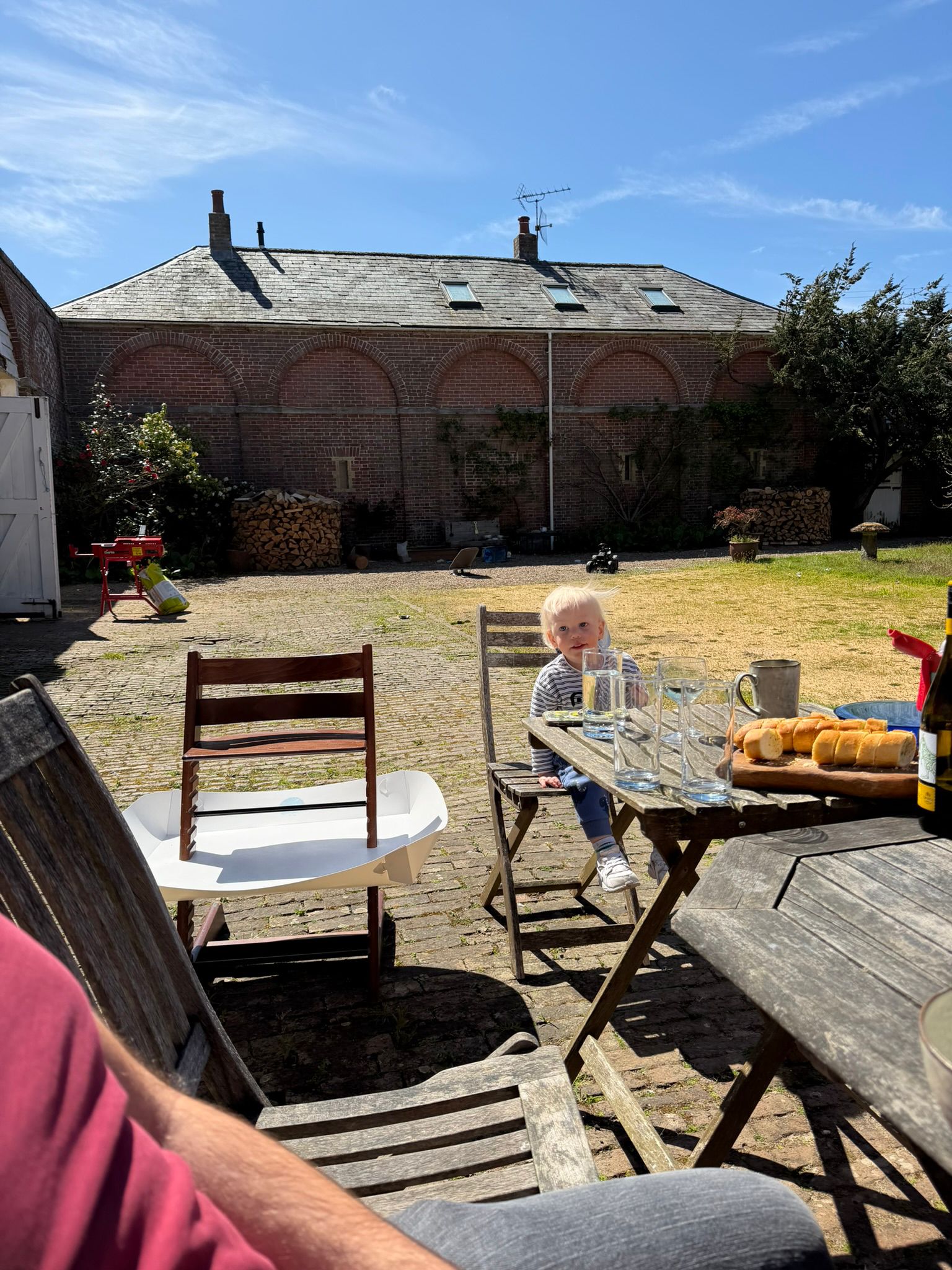 Sunny courtyard at The Coach House