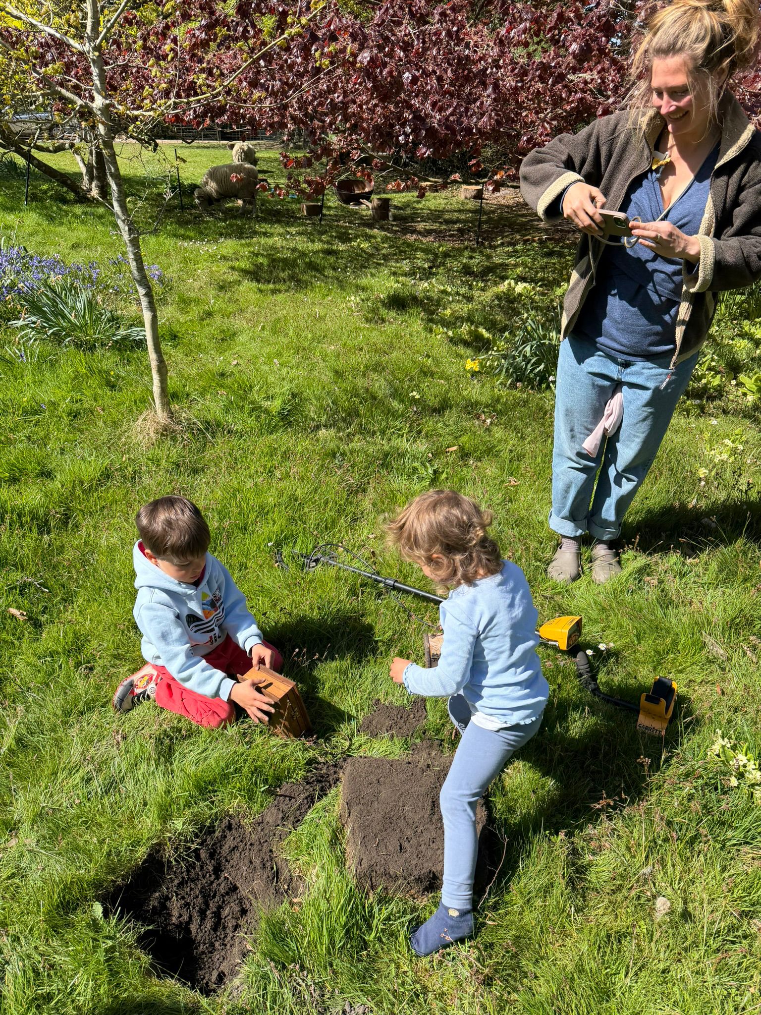 Children digging at the Coach House site