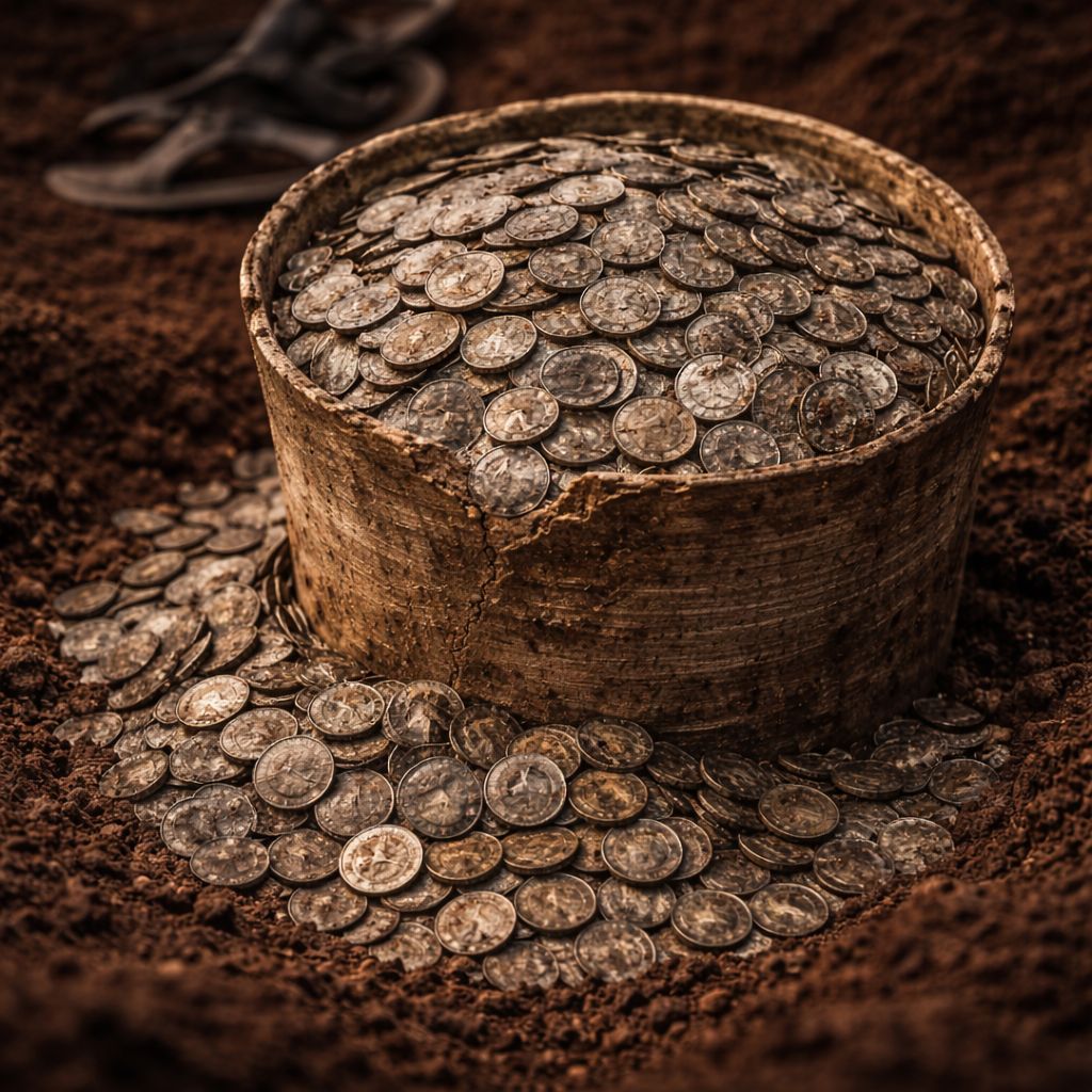 The Frome Hoard - Roman Coins in Pot
