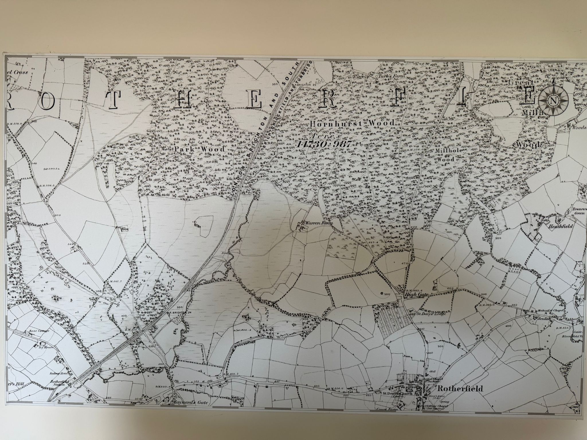 Victorian OS Map of Rotherfield